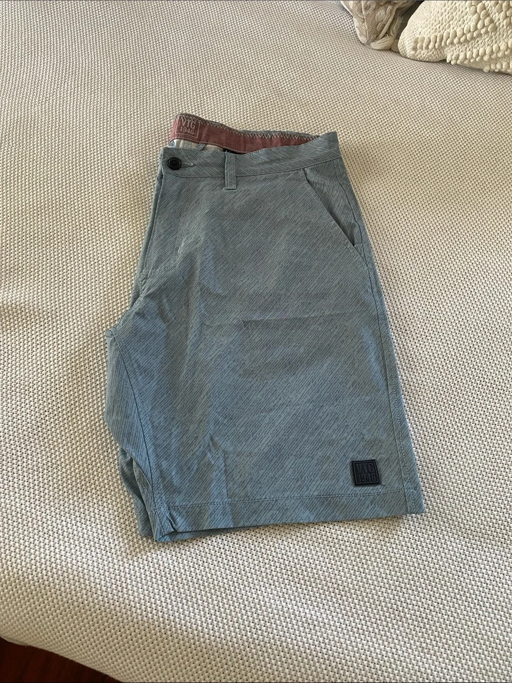 VTG 1946 Men’s Coastal Performance Stretch Shorts Blue Size 36 Resort Golf